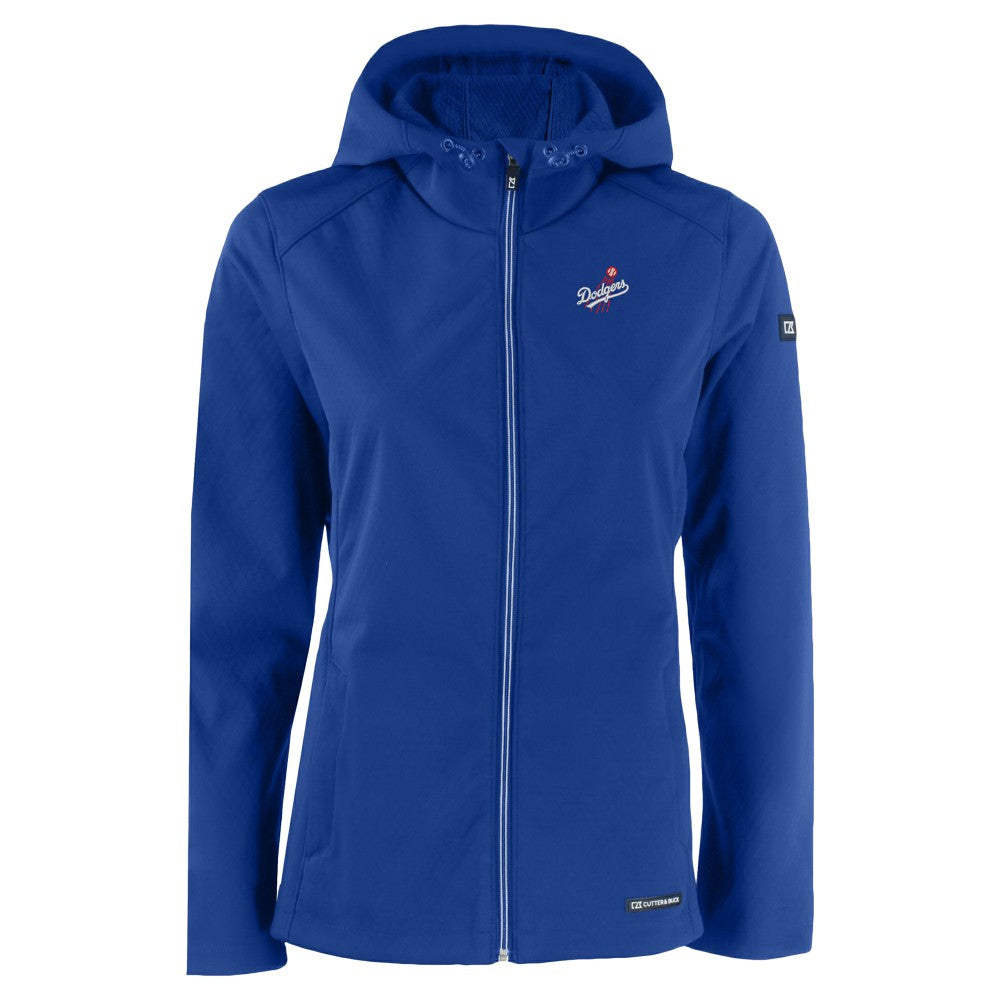 Los Angeles Dodgers Cutter & Buck Women's Evoke Eco Softshell Recycled Full-Zip Jacket discount
