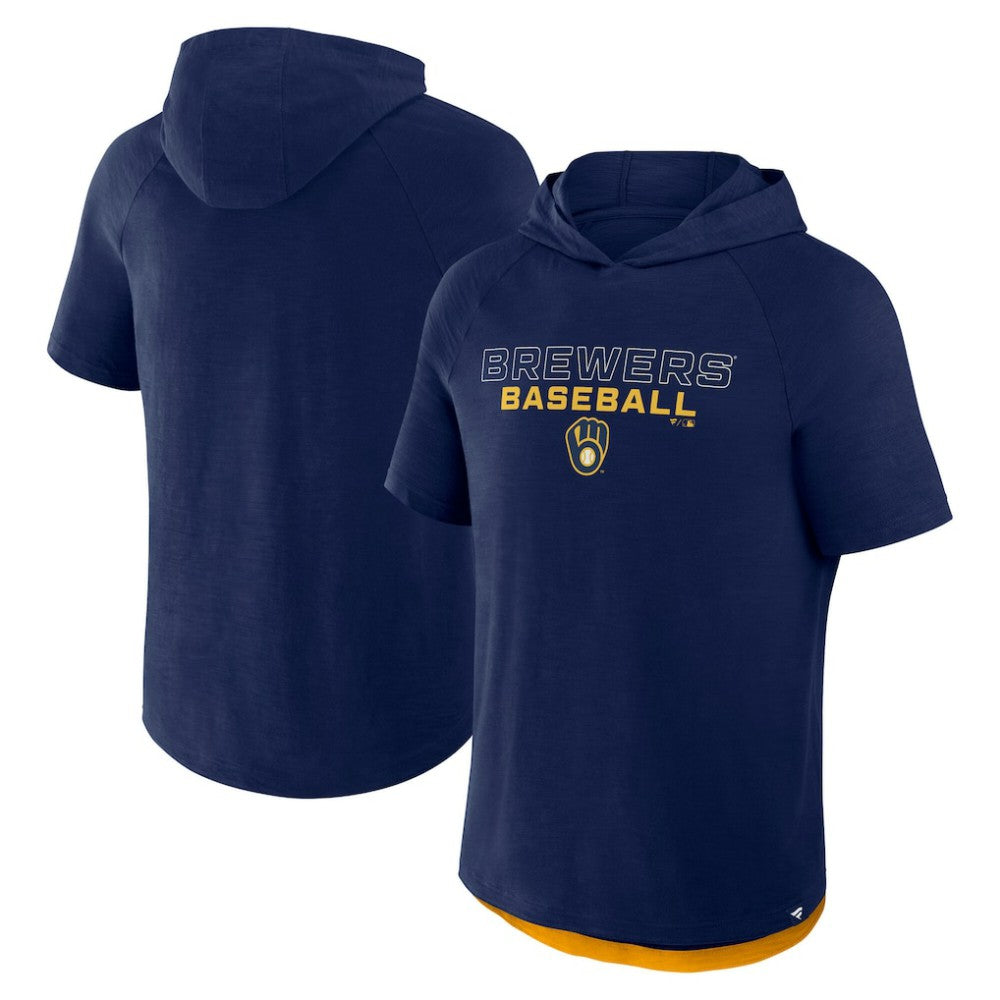 Milwaukee Brewers Fanatics Clubhouse Optimal Play Raglan Hoodie T-Shirt for sale