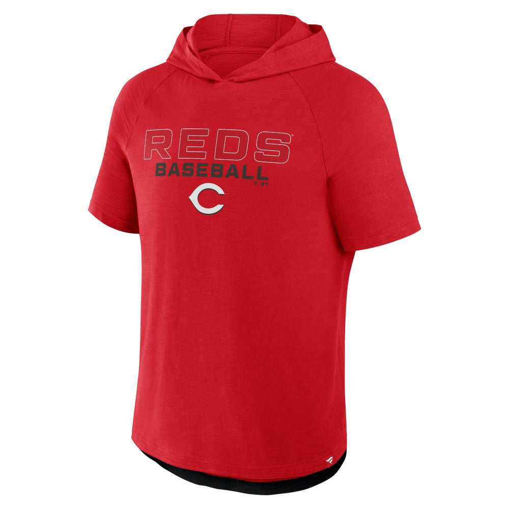 Cincinnati Reds Fanatics Clubhouse Optimal Play Raglan Hoodie T-Shirt Clearance