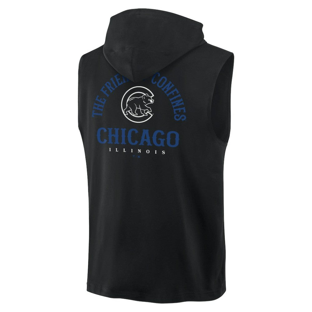 Chicago Cubs Fanatics Fire Speed Sleeveless Pullover Hoodie Clearance