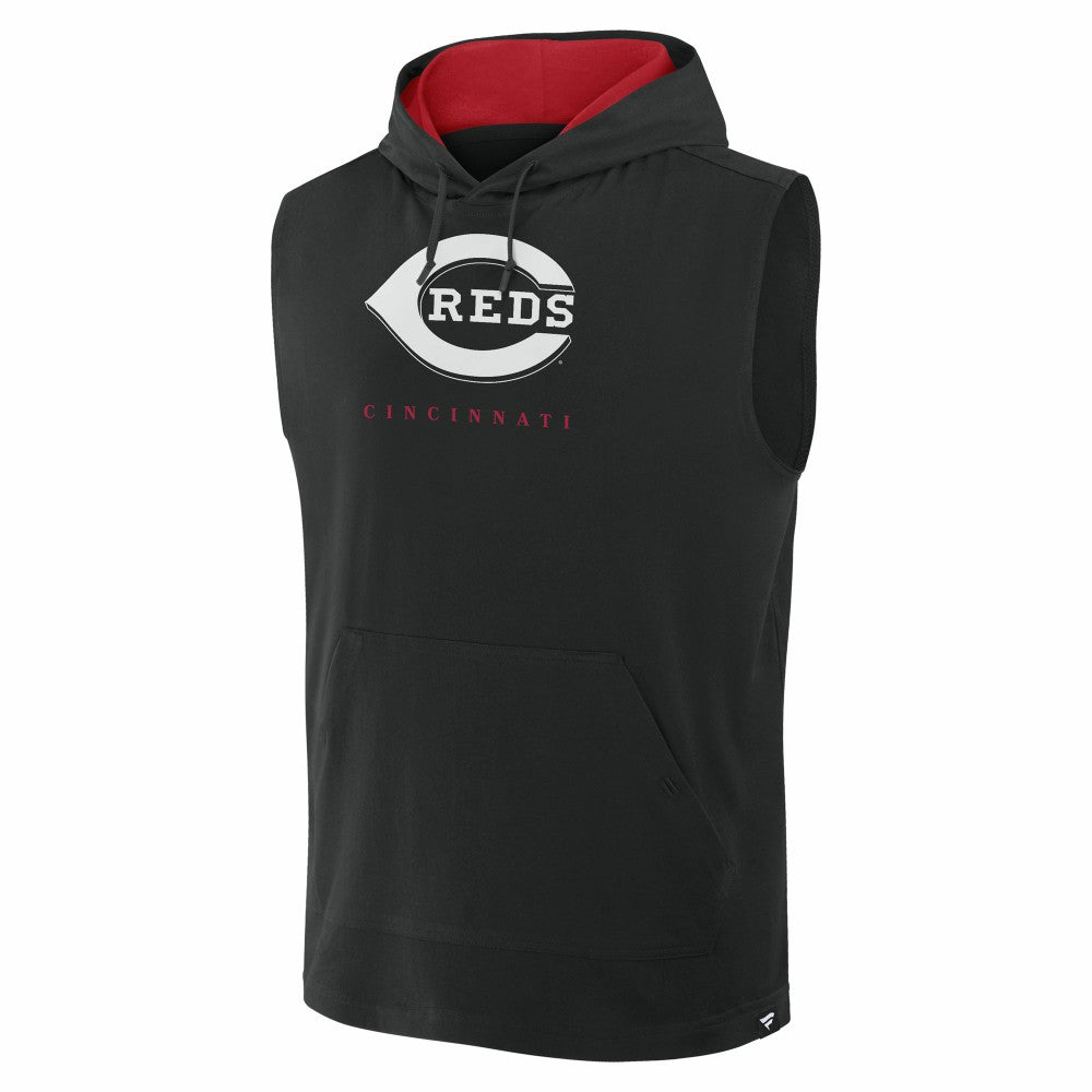 Cincinnati Reds Fanatics Fire Speed Sleeveless Pullover Hoodie On Sale