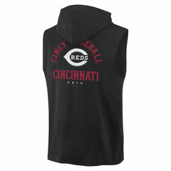 Cincinnati Reds Fanatics Fire Speed Sleeveless Pullover Hoodie On Sale