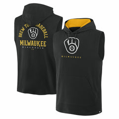 Milwaukee Brewers Fanatics Fire Speed Sleeveless Pullover Hoodie discount
