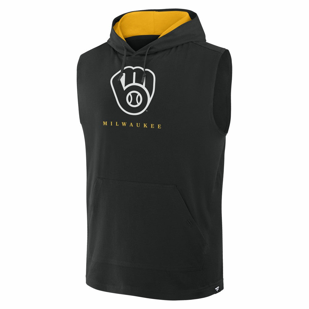 Milwaukee Brewers Fanatics Fire Speed Sleeveless Pullover Hoodie discount
