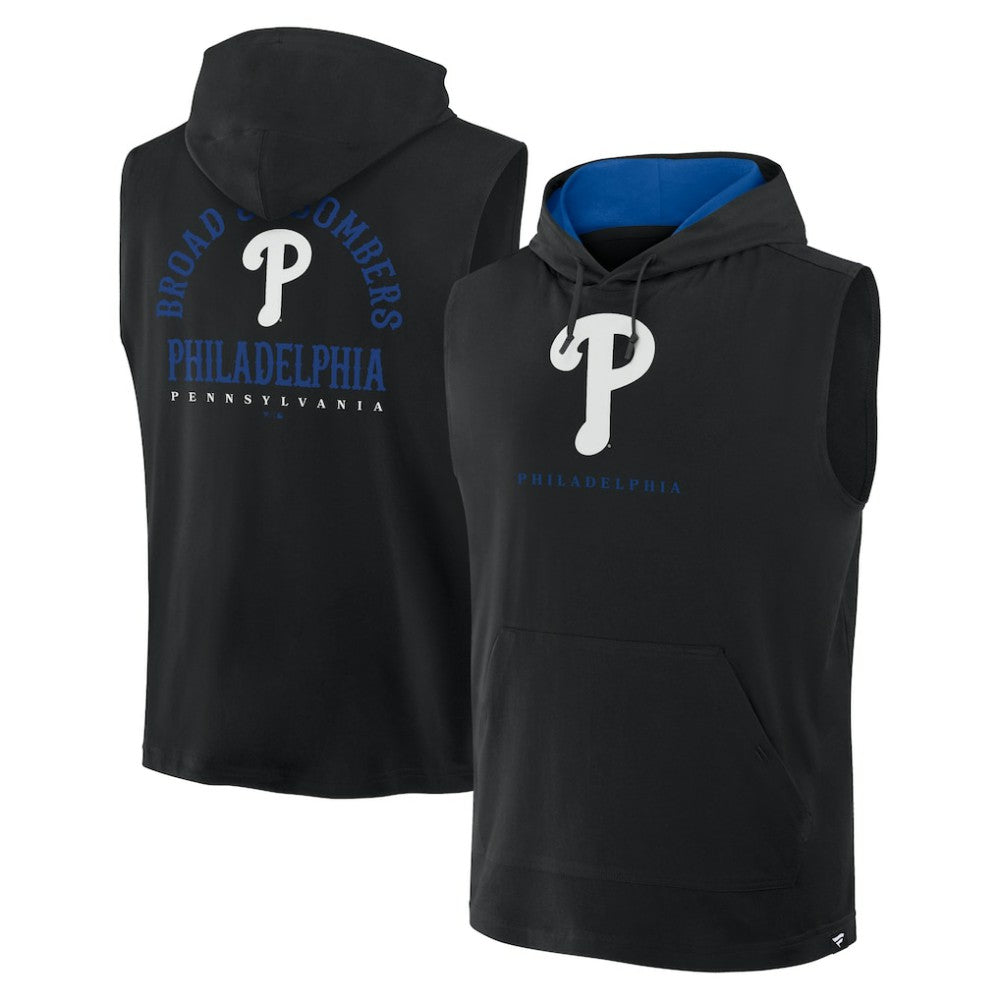 Philadelphia Phillies Fanatics Fire Speed Sleeveless Pullover Hoodie Lifestyle