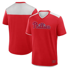 Philadelphia Phillies Fanatics Walk Off V-Neck T-Shirt Sale