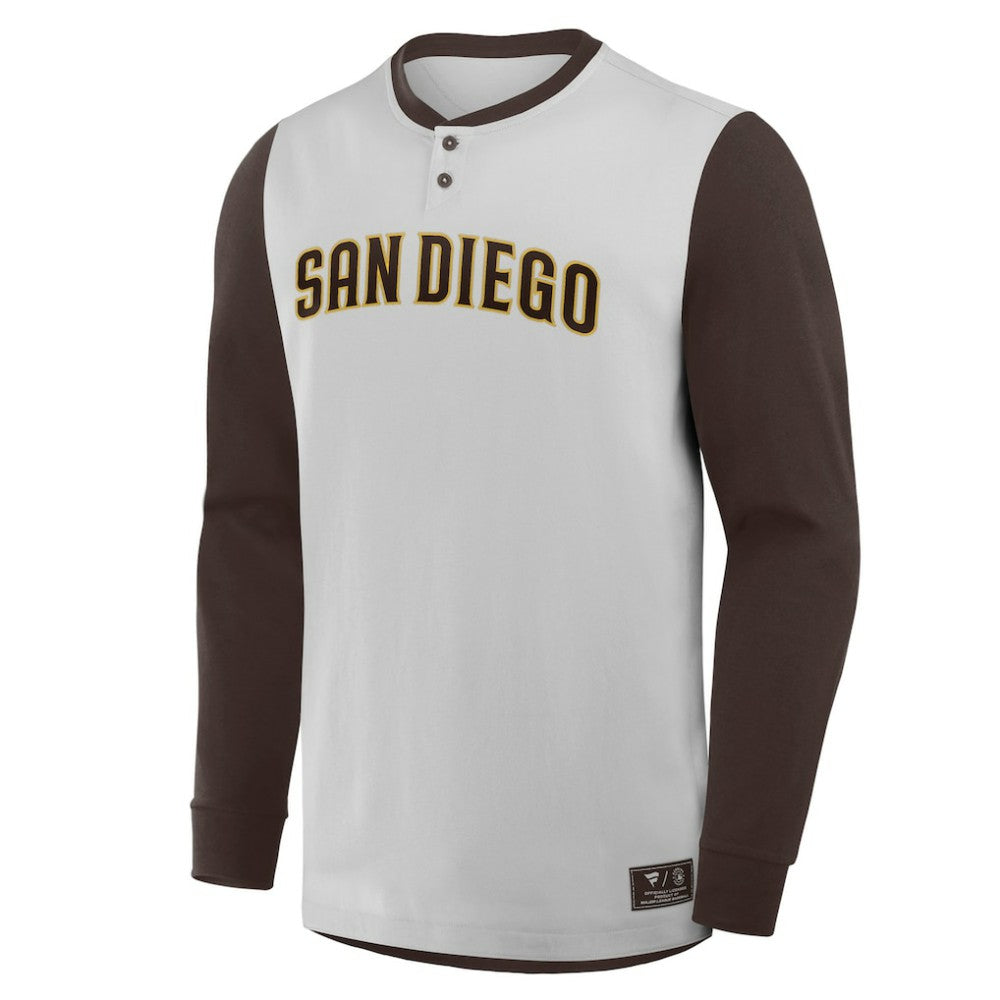 San Diego Padres Fanatics Clubhouse Long Sleeve Henley Shirt Near Me