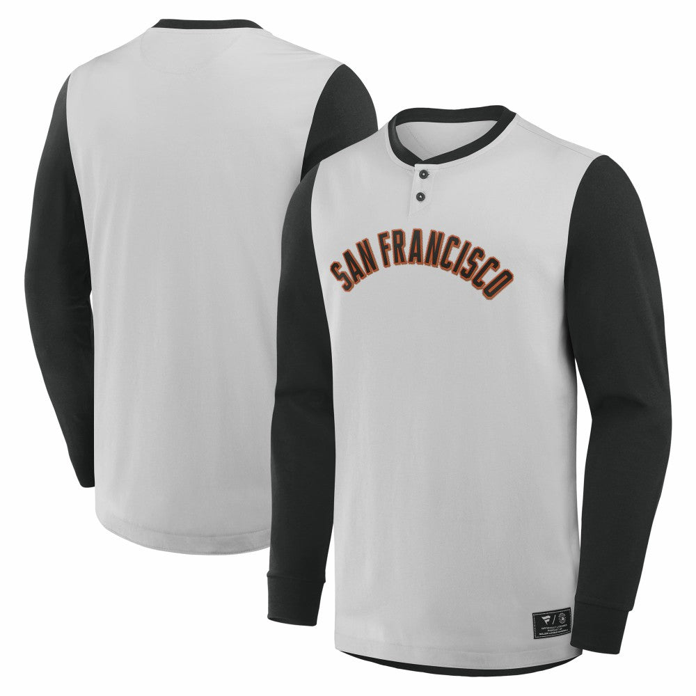 San Francisco Giants Fanatics Clubhouse Long Sleeve Henley Shirt for sale