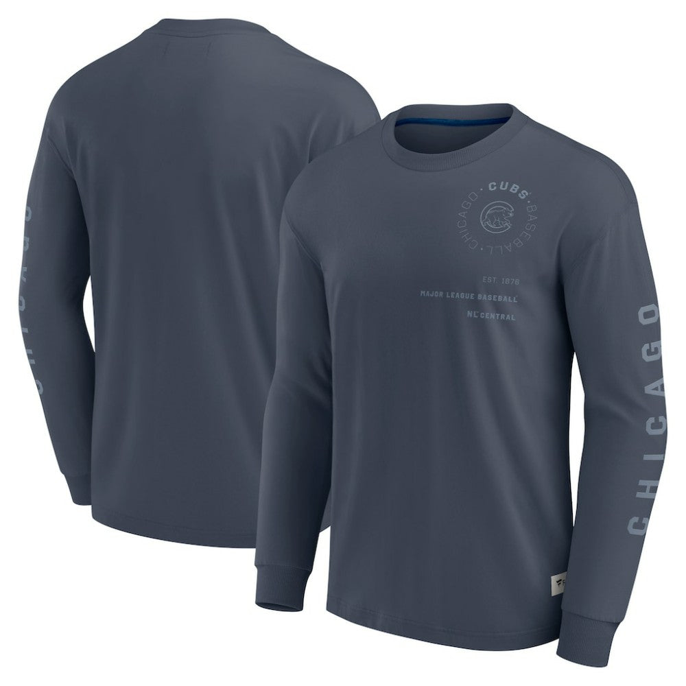 Chicago Cubs Fanatics Elements Future Ground Tonal Info Long Sleeve T-Shirt Sale
