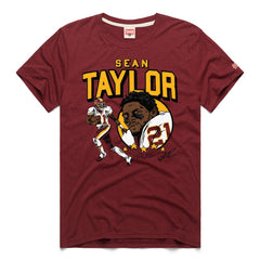 Sean Taylor Washington Commanders Homage Caricature Retired Player Tri-Blend T-Shirt Burgundy - NFL