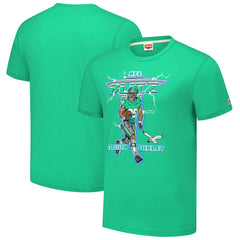 Saquon Barkley Philadelphia Eagles Homage Unisex NFL Blitz Player Tri-Blend T-Shirt Heathered Kelly Green - NFL