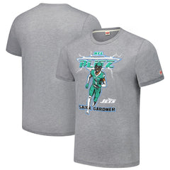 Ahmad Sauce Gardner New York Jets Homage Unisex NFL Blitz Player Tri-Blend T-Shirt Heathered Gray - NFL