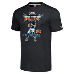 Joe Burrow Cincinnati Bengals Homage Unisex NFL Blitz Player Tri-Blend T-Shirt Heathered Charcoal - NFL