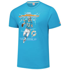 Dan Marino Miami Dolphins Homage Unisex NFL Blitz Retired Player Tri-Blend T-Shirt Heathered Aqua - NFL