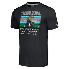 Bo Jackson Las Vegas Raiders Homage Unisex Tecmo Bowl Retired Player Graphic Tri-Blend T-Shirt Charcoal - NFL
