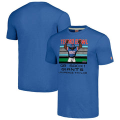 Lawrence Taylor New York Giants Homage Unisex Tecmo Bowl Retired Player Graphic Tri-Blend T-Shirt Royal - NFL