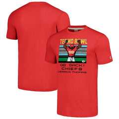 Derrick Thomas Kansas City Chiefs Homage Unisex Tecmo Bowl Retired Player Graphic Tri-Blend T-Shirt Red - NFL