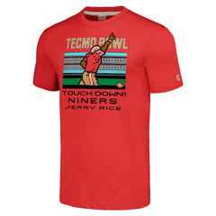 Jerry Rice San Francisco 49ers Homage Unisex Tecmo Bowl Retired Player Graphic Tri-Blend T-Shirt Scarlet - NFL