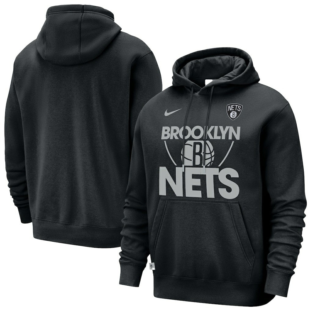 Nike - Brooklyn Nets Courtside Club Pullover Hoodie - Black