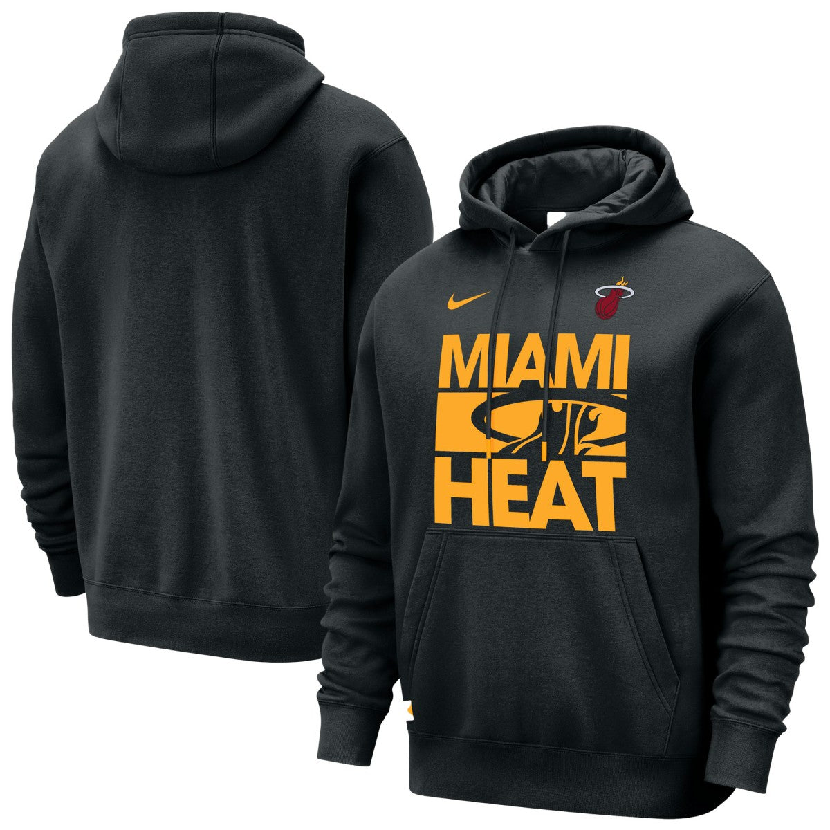 Nike - Miami Heat Courtside Club Pullover Hoodie - Black