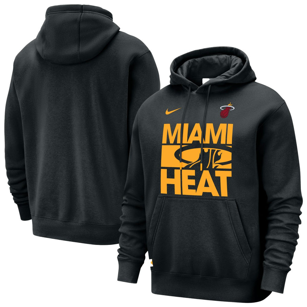 Nike - Miami Heat Courtside Club Pullover Hoodie - Black