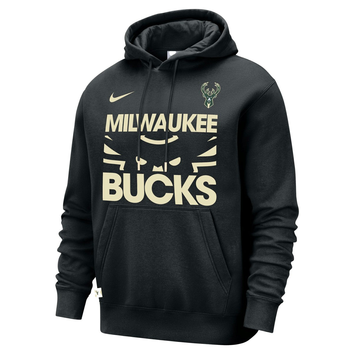 Nike - Milwaukee Bucks Courtside Club Pullover Hoodie - Black