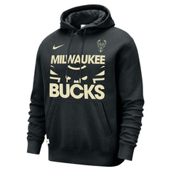 Nike - Milwaukee Bucks Courtside Club Pullover Hoodie - Black