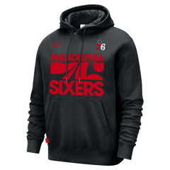 Nike - Philadelphia 76ers Courtside Club Pullover Hoodie - Black