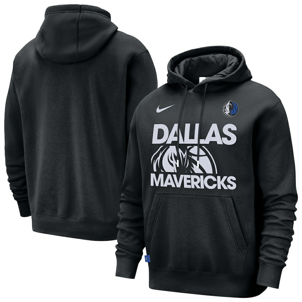 Nike - Dallas Mavericks Courtside Club Pullover Hoodie - Black