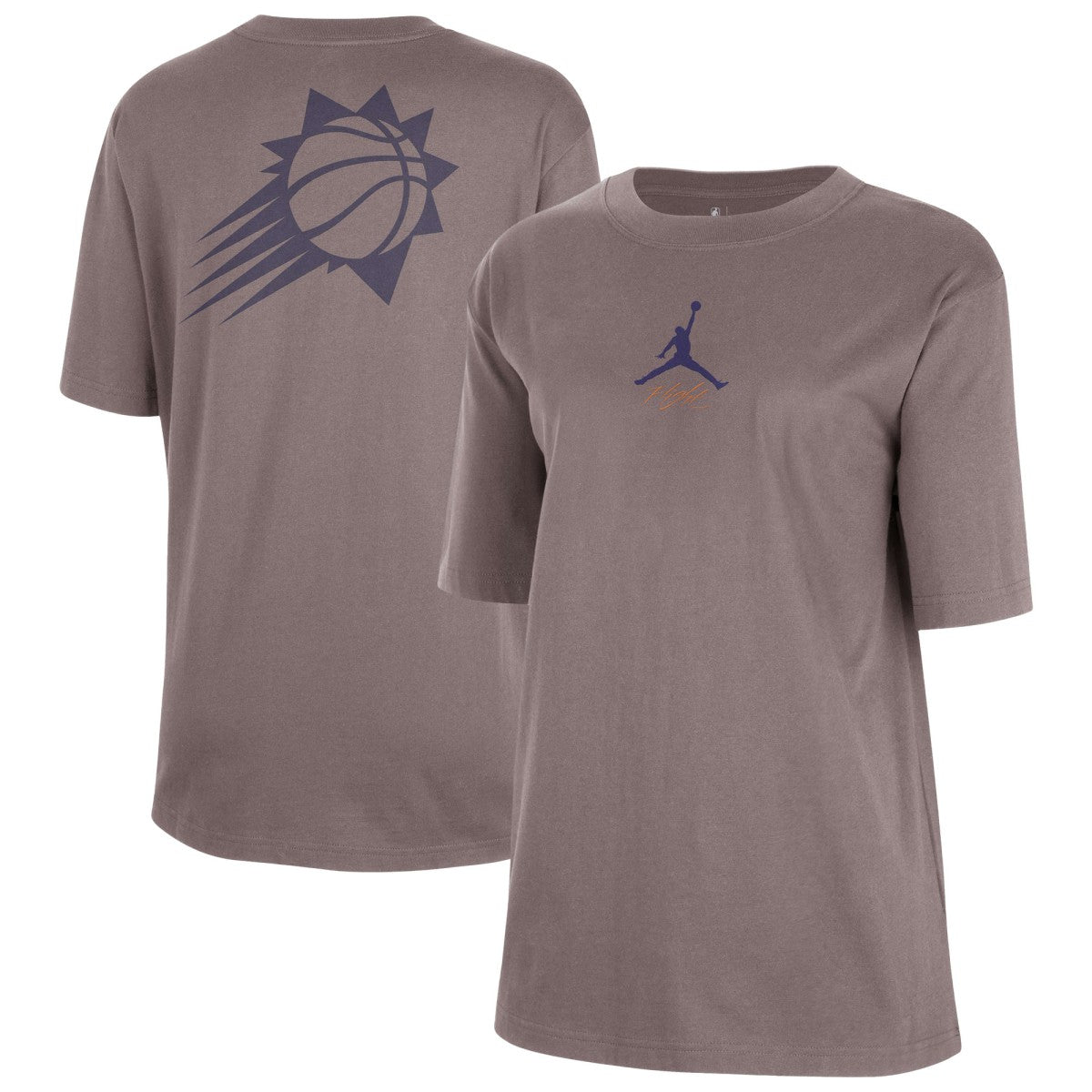 NBA - Phoenix Suns Jordan Brand Women's Courtside Statement Edition Boyfriend T-Shirt - Charcoal