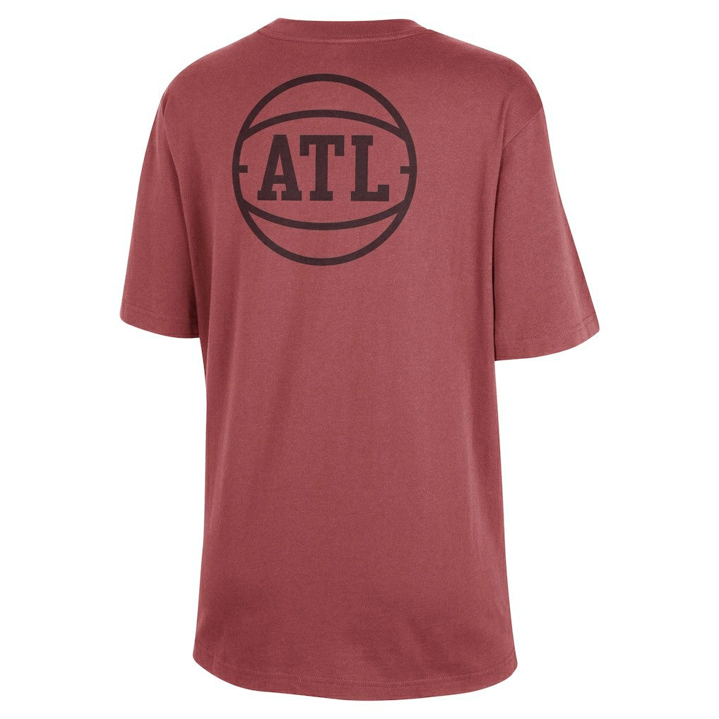 NBA - Atlanta Hawks Jordan Brand Women's Courtside Statement Edition Boyfriend T-Shirt - Red