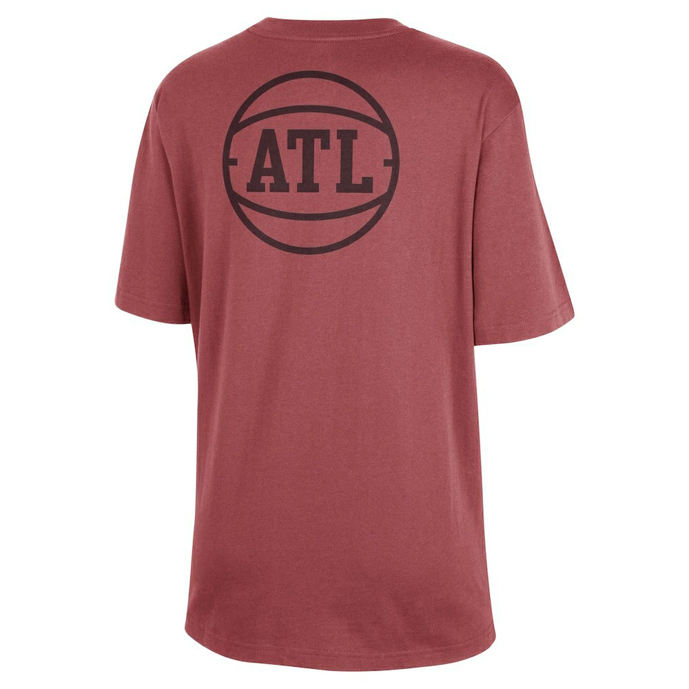 NBA - Atlanta Hawks Jordan Brand Women's Courtside Statement Edition Boyfriend T-Shirt - Red