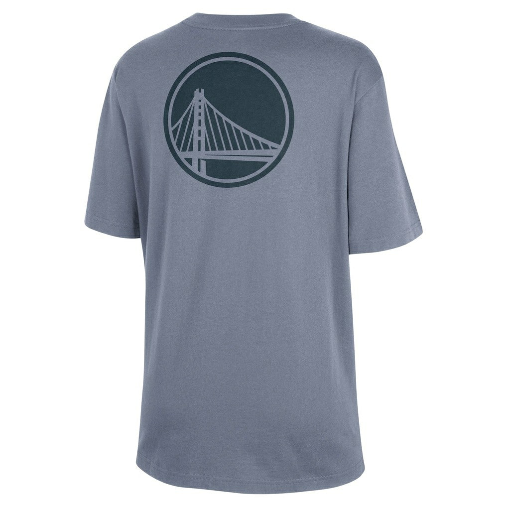 NBA - Golden State Warriors Jordan Brand Women's Courtside Statement Edition Boyfriend T-Shirt - Ash