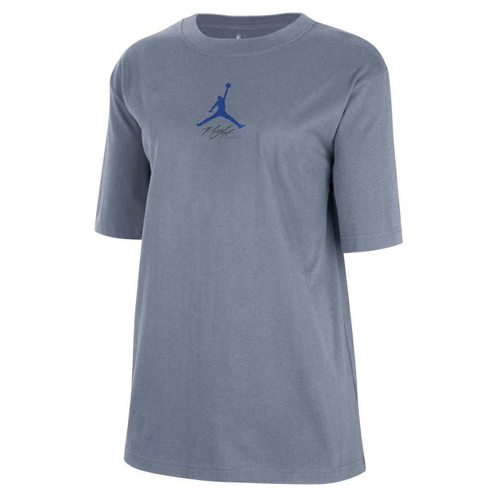 NBA - Dallas Mavericks Jordan Brand Women's Courtside Statement Edition Boyfriend T-Shirt - Ash