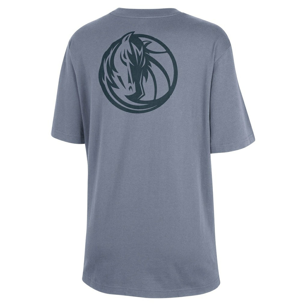 NBA - Dallas Mavericks Jordan Brand Women's Courtside Statement Edition Boyfriend T-Shirt - Ash