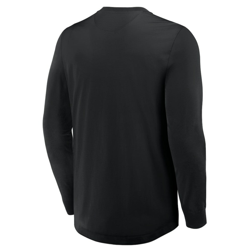 Vegas Golden Knights Fanatics Adrenaline Push Long Sleeve Henley Shirt Black
