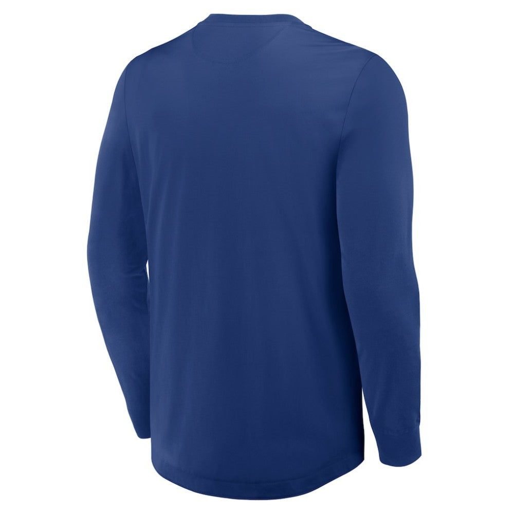 Tampa Bay Lightning - Fanatics Adrenaline Push Long Sleeve Henley Shirt Blue