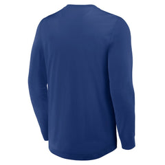 Toronto Maple Leafs - Fanatics Adrenaline Push Long Sleeve Henley Shirt Blue