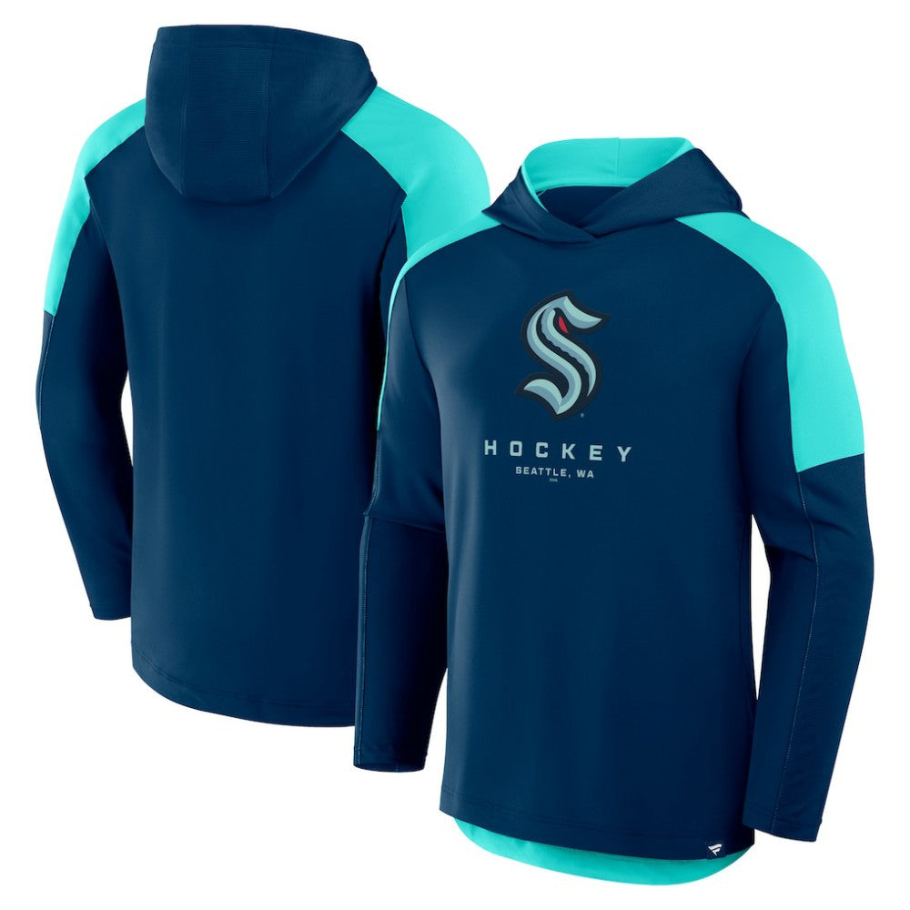 Seattle Kraken Fanatics Meta Game Transitional Pullover Hoodie Deep Sea Blue