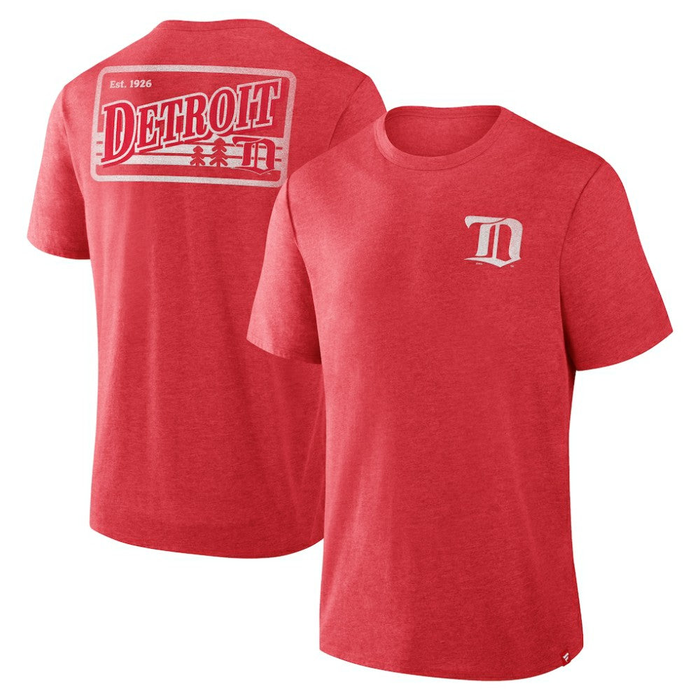 Detroit Red Wings - Fanatics Fan Lanes Tri-Blend T-Shirt Heather Red