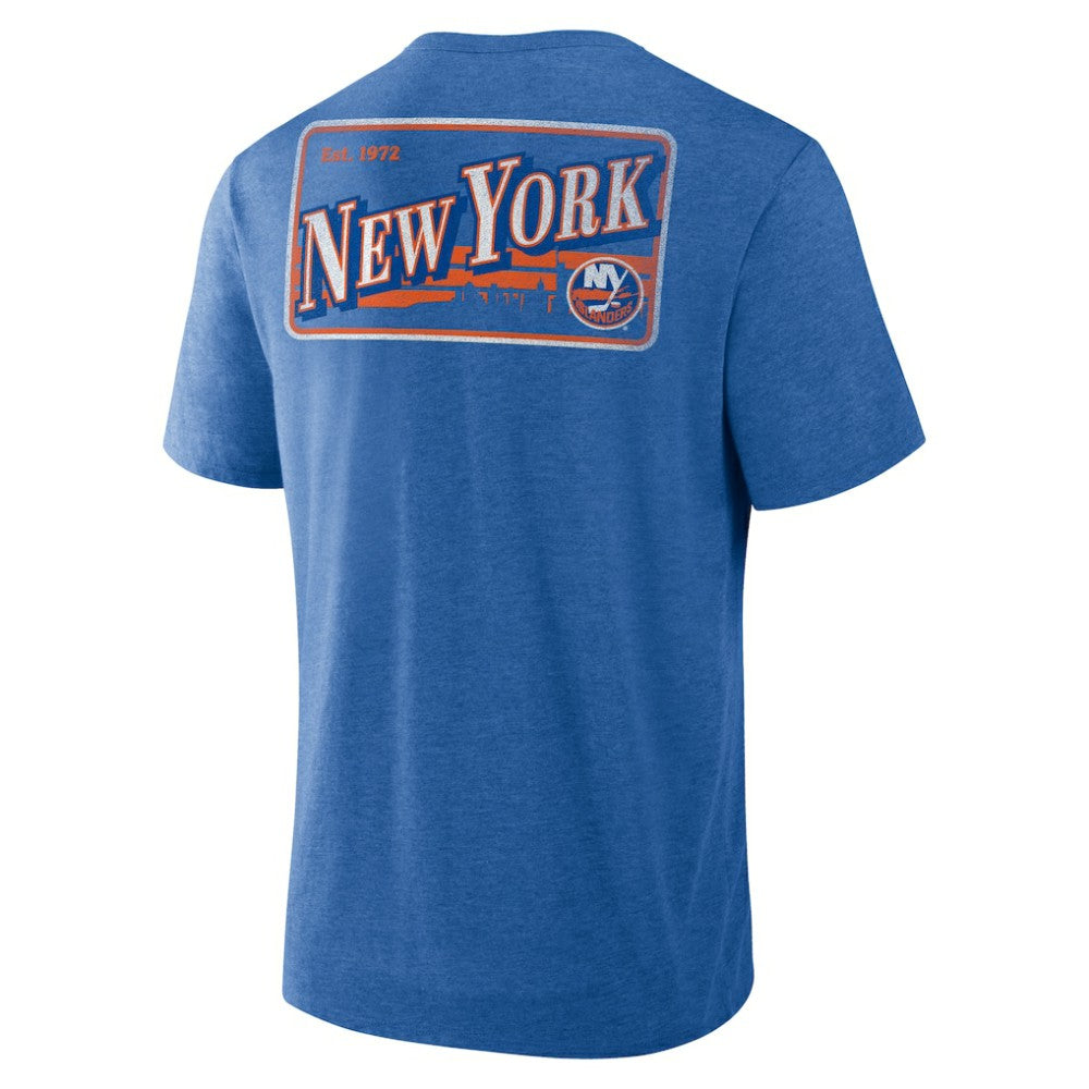 New York Islanders - Fanatics Fan Lanes Tri-Blend T-Shirt Heather Royal