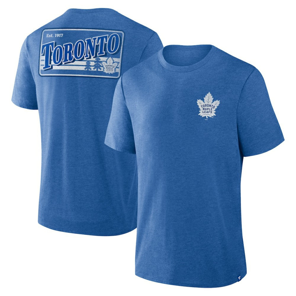 Toronto Maple Leafs - Fanatics Fan Lanes Tri-Blend T-Shirt Heather Blue