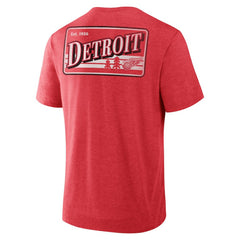 Detroit Red Wings - Fanatics Fan Lanes Tri-Blend T-Shirt Heather Red