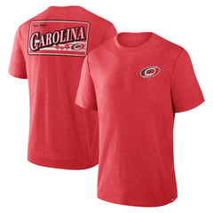 Carolina Hurricanes - Fanatics Fan Lanes Tri-Blend T-Shirt Heather Red