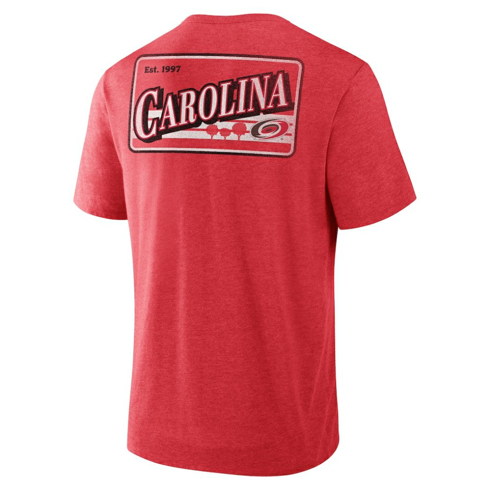 Carolina Hurricanes - Fanatics Fan Lanes Tri-Blend T-Shirt Heather Red