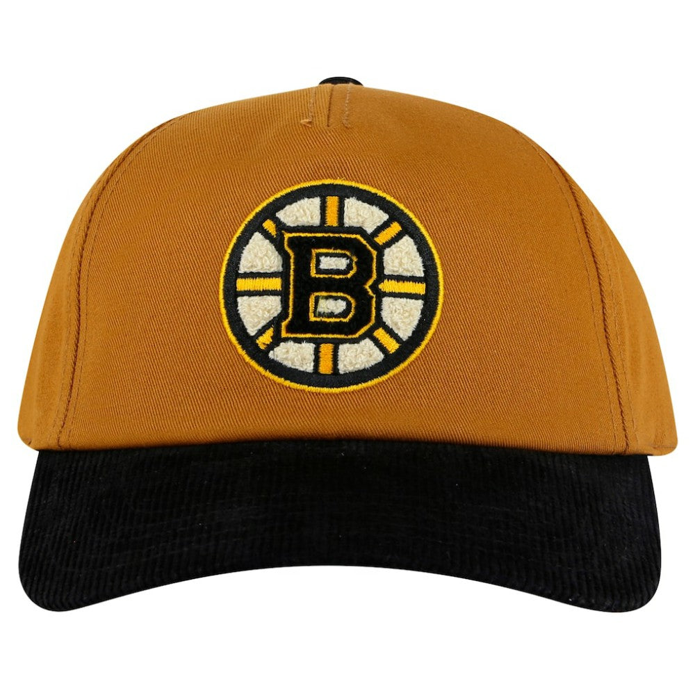 Boston Bruins American Needle Burnett Adjustable Hat Tan/Black