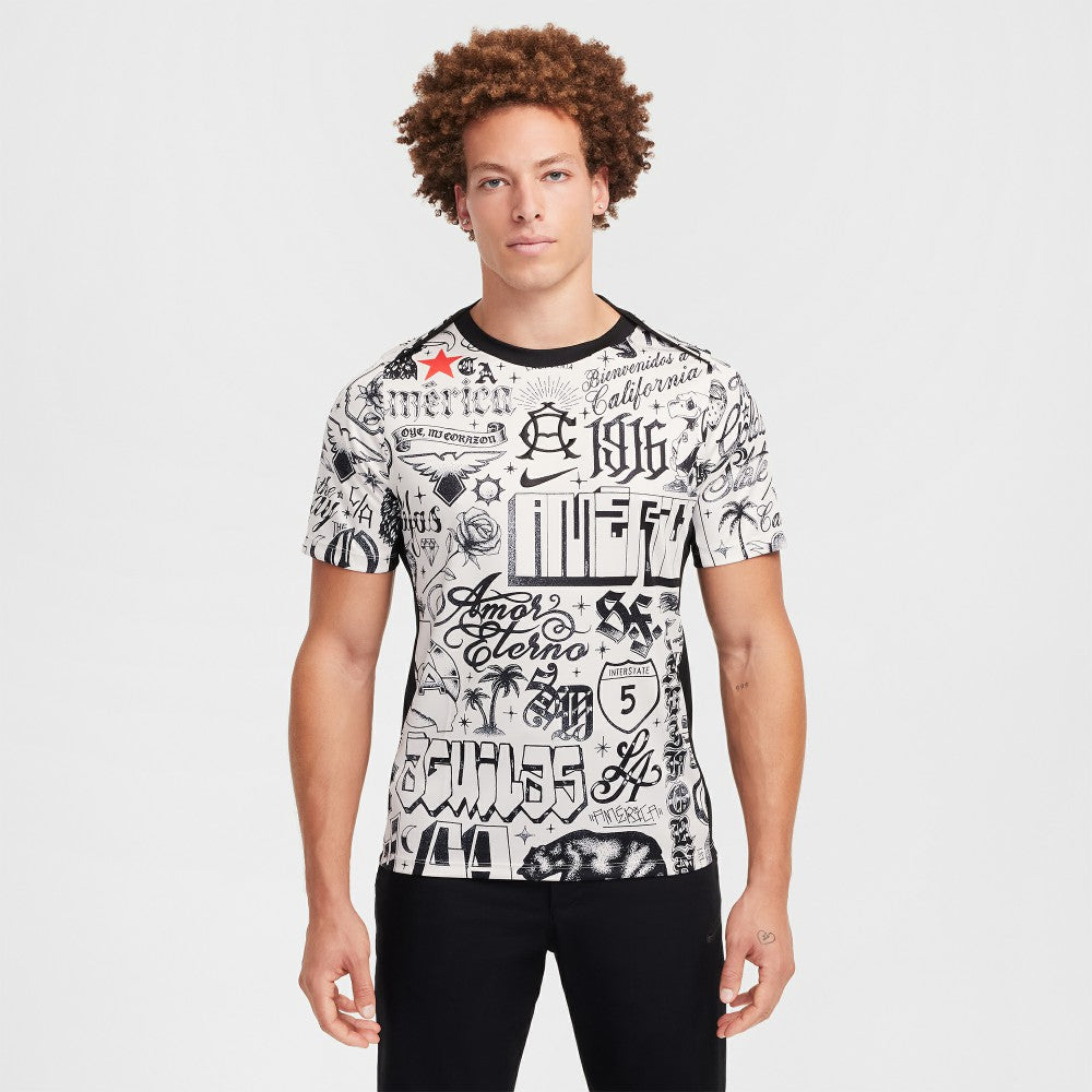 Nike Club America 2024/25 CA x CA Academy Pro Pre-Match Performance Top - Cream