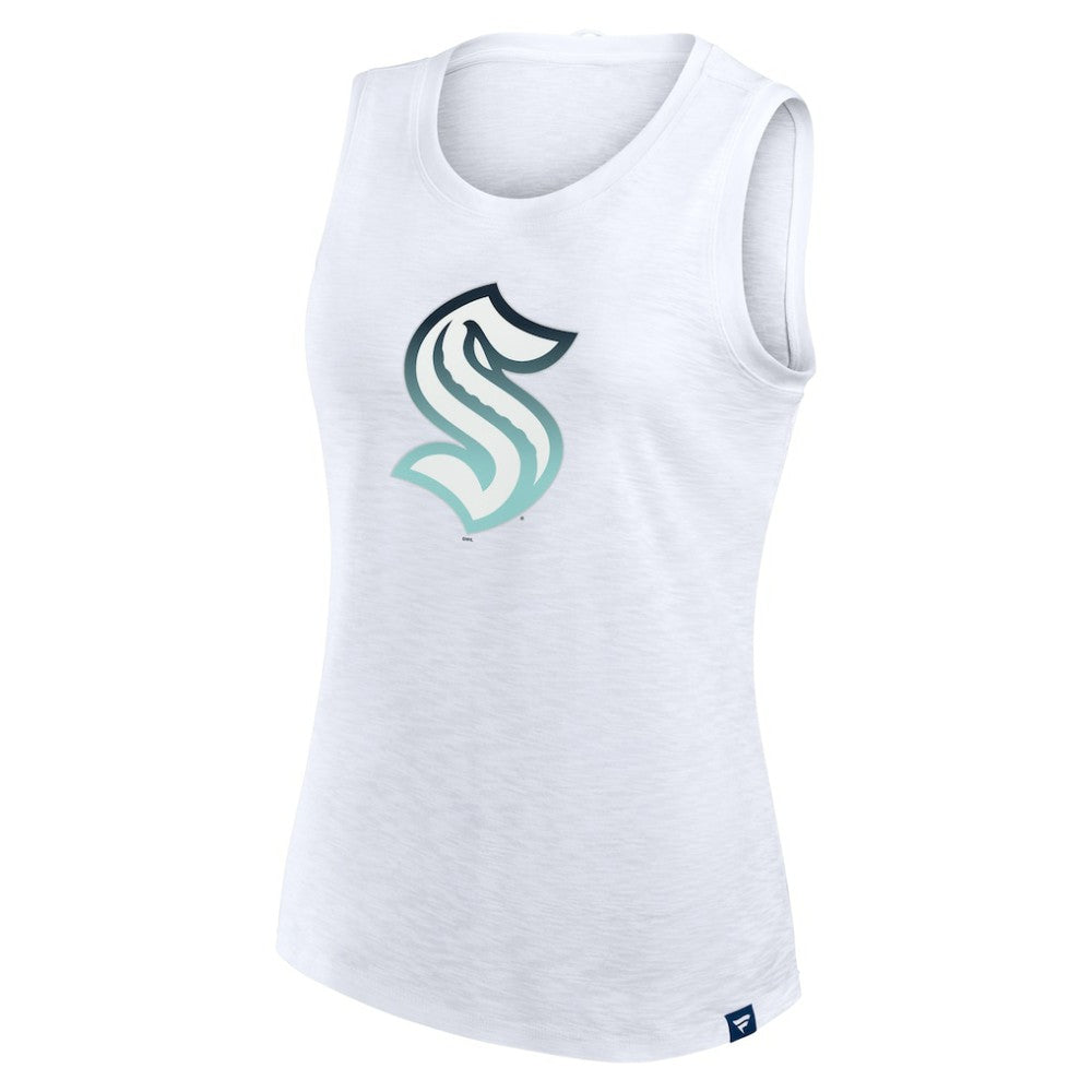 Seattle Kraken Fanatics Women's Slub Tank Top White