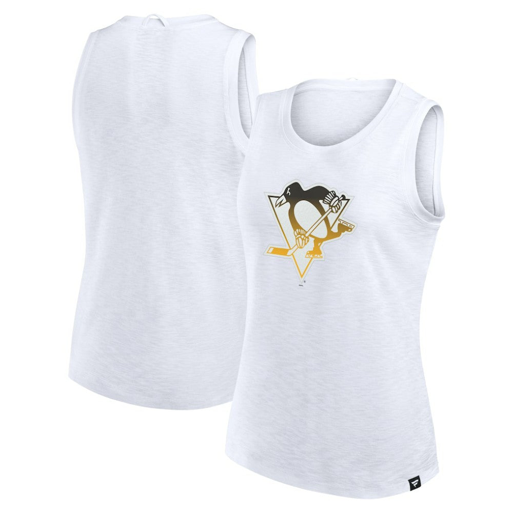 Pittsburgh Penguins Fanatics Women's Slub Tank Top White