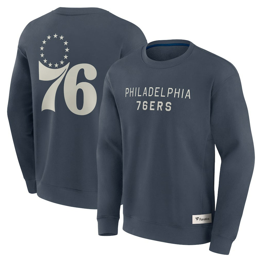 Fanatics - Philadelphia 76ers Elements Future Ground Lettering Pullover Sweatshirt - Blue